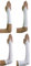 YES Fingerlose Brauthandschuhe Handschuhe Hochzeit, A1 50cm, weiß