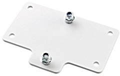 K&M Konig & Meyer 24357.000.57 Speaker Wall Mount | Horizontal Adapter 4 | Steel Panel / Plate | Attach to Wall/Ceiling Bracket | M6 Bolts Included | German Made | White