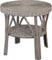 Korb-Outlet Rattan-Tisch/Beistelltisch Rund/Couchtisch Rattantisch Ablage (Royal Grau)