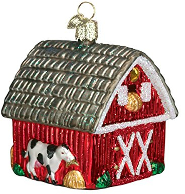 Old World Weihnachten Barn Glas geblasen Ornament