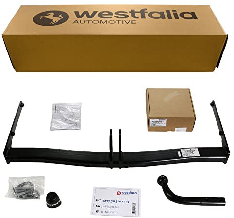 Westfalia Gancio Traino Fisso per VW Golf 5/6 Berlina, inclusi Plus+Crossgolf, 10/2003-11/2013, Viene Con un Westfalia Kit Cablaggio a 13 Pin
