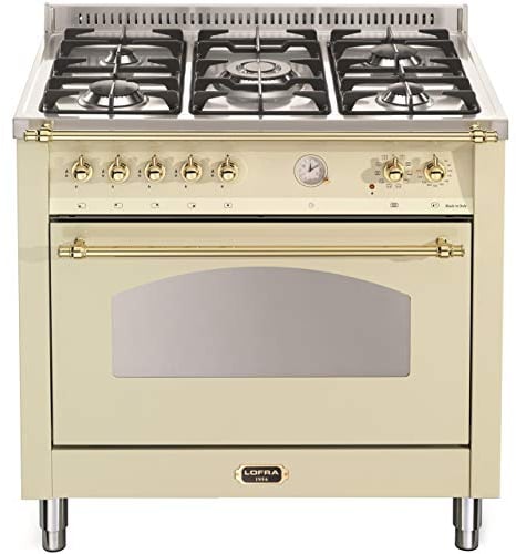 Lofra RBIG96MFTE/CI Piano cottura Beige, Acciaio inossidabile Gas A