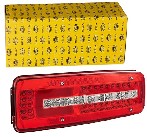 HELLA 2VP 012 381-361 Rearlight - Truck Full LED - LED - 24V - mounting/Bolted - Lens Colour: Crystal clear/Red - LED colour: White/Red/Yellow - Cable: 500mm - Plug: rückwärtig, rearward/DIN Bajonett