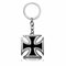 tumundo 1 ou 4 Porte-Clés Keyring Voiture Key Pendentif Acier Clé Key Chain Keyfob Anneau De Clés Croix Rouge Blanc Noir, varianté:Variante 3
