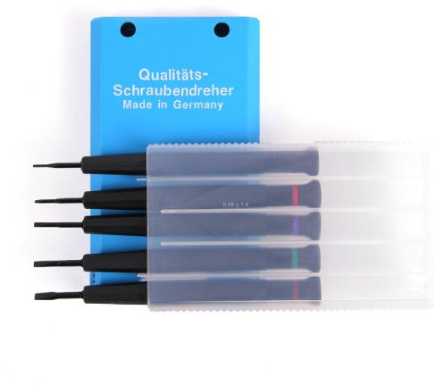 Bernstein 4-380 Watchmaker's Screw Driver Set Plastic Set of 5 in Plastic Box