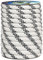Corderie Italiane 001038955 Treccia mare multiuso giardino e fai da te, stabilizzato ai raggi U.V. resistente a intemperie e agenti atmosferici, 20 mm, 50 mt, colore bianco con spia blu