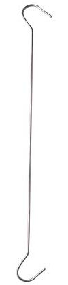 Shop Fitting Direct Bazaar Double Hook Suspension Ceiling Wire, 100 mm / 4 inch, Silver, Metal, 100% Metal, Signage Equipment, Suspension System, Ceiling Hook