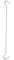 Shop Fitting Direct Bazaar Double Hook Suspension Ceiling Wire, 100 mm / 4 inch, Silver, Metal, 100% Metal, Signage Equipment, Suspension System, Ceiling Hook