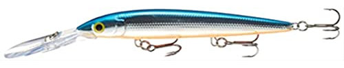 Rapala - Husky Jerk Angelköder - Widerstandsfähiges Angelzubehör - Süßwasser Spinnköder - Lauftiefe 2.1-4.8m - Fischköder 10cm, 11g - Hergestellt in Estland - Silver Blue