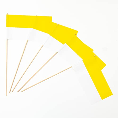 Everflag Papierfähnchen: gelb-weiß 50er Packung
