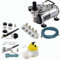 Agora-Tec® Airbrush Komplett-Set EXPERT XIV.1, Komplettsystem für Airbrush, inkl. Kompressor mit 4 bar und 20l/min + 2 Airbrushpistolen mit 0,2 & 0,3 & 0,5 & 0,8mm Nadeln/Düsen + regelbaren 4-fach Luftdruckverteiler + Clean Pot + 2 Schläuche + Adapter