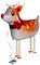 Rifco Airwalker Hirsch Rentier mit Geweih 60 x 45 cm, Braun, Ballon, Weihnachten, Erwachsene, unisex, 1 stück