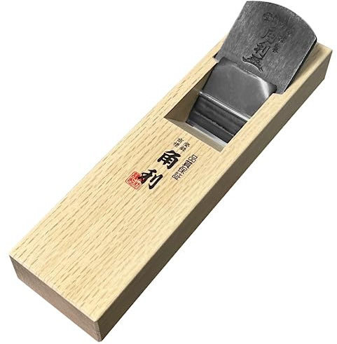 KAKURI KANNA Handhobel 50 mm für Holzbearbeitung, japanischer Blockhobel, manuelles Handhobelwerkzeug zum Glätten, 24,1 x 6,3 x 6,1 cm, Korpus aus weißer Eiche, hergestellt in Japan | KANNA Holzglättungswerkzeug – Klinge aus laminiertem japanischem Stahl, Körper aus weißer Eiche, hergestellt in Japan