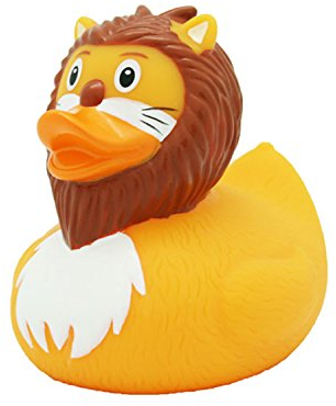 LILALU SHARE HAPPINESS – Badeente für Babies, Kinder und Erwachsene – Quietscheente – Löwen Ente