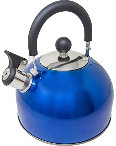 Bouilloire sifflante en acier inoxydable léger, 2,5 L