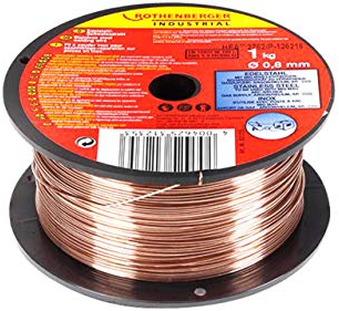ROTHENBERGER Industrial Drahtelektrode | Ø 0,8 mm; Gaszufuhr: CO2 und Ar-CO2 | 1 kg