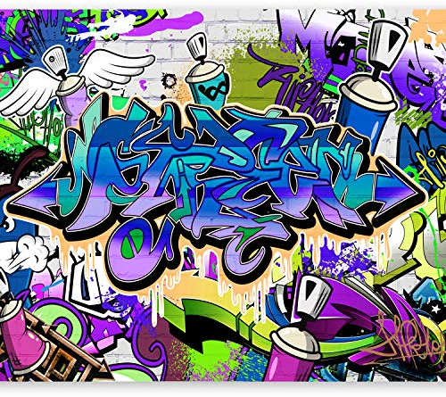 murando - Vlies Fototapete 400x280 cm - Foto Tapete Schlafzimmer Wohnzimmer Moderne Vliestapete XXL Wandtapete Motivtapeten Bildtapete 3d Effekt Wand Dekoration - Graffiti f-A-0018-a-d