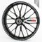 Motoking Felgenrandaufkleber im GP-Design in MATT/für 10 bis 14 / Silber MATT