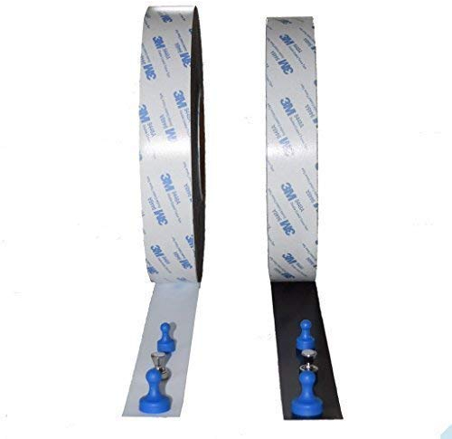 Smagtron Ferroband Eisenband - Selbstklebendes Magnetband - Magnetleiste, Magnetstreifen, Magnetklebeband, Perfekt Für Magnete - Ideal für Büro und Bildungsprojekte – 3M x 20mm | Weiß Matt