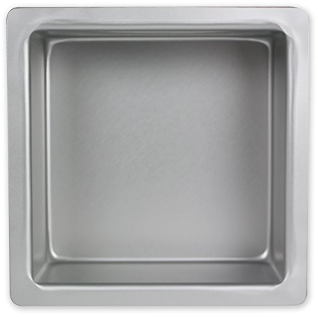 PME SQR053 Anodised Aluminium Square Cake Pan 5 x 5 x 3-Inch Deep, Silver