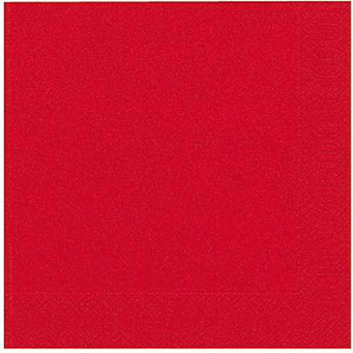 Duni Dinner-Servietten 3lagig Tissue Uni rot, 40 x 40 cm, 20 Stück
