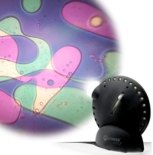 Mathmos Space Projektor in Schwarz mit Lavalampen Effekt Violett/Grün