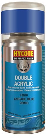 Hycote Double Acrylic Aerosol Car Spray Paint, Ford - Amparo Blue, 150 ml