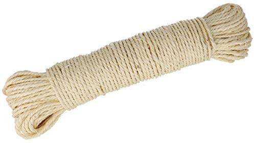 Lantelme 30 Meter Sisalseil für Kratzbaum als Reparatur Bedarf | Für Katzen Heimtier Griffoir Katzenbaum Sisal Leine Seil 30m