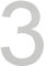 ARREGUI SEC11-T1 Numeri e lettere di 8 cm di altezza | Numero civico e lettere esterno | Acciaio inossidabile | Numeri di porta moderni Segnaletica Targa Indirizzo di casa | 8 cm | Numero 3