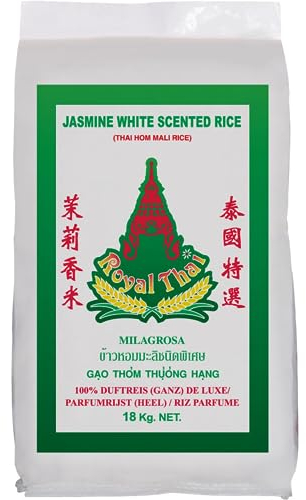 ROYAL THAI RICE - Riz Parfumé au Jasmin à Grains Longs - 1 X 18 KG
