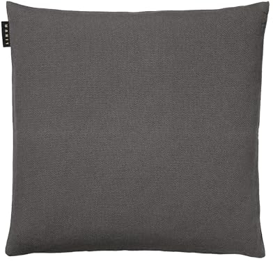 LINUM Pepper Premium Kissenhülle für Dekokissen 50x50 cm, 100% Baumwolle, Maschinenwaschbar, Granitgrau