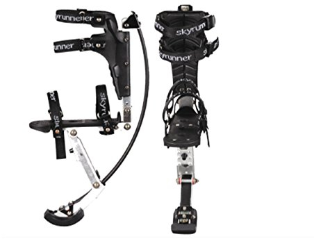 Skyrunner Känguru Schuhe mit Hüpf-Stelzen für Kinder und Jugendliche zwischen 40–60 kg, Schwarz