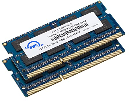 OWC - 4GB OWC Kit per l'espansione della memoria - 2 x 2GB PC10600 DDR3 1333MHz SO-DIMMs per MacBook Pro 2011, iMac 21.5 & iMac 27 Mid 2010/2011, Mac mini 2011