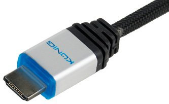 König CMP-CE037-2.5 HDMI-Kabel mit blauer LED 2,5 m