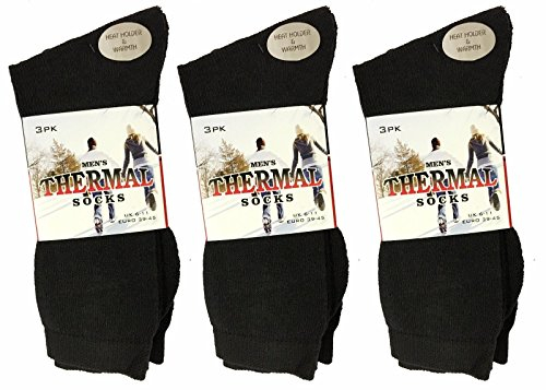 Herren-Thermosocken, 3er-Pack, kurz, Größe 39 bis 46 Gr. 39-45, schwarz