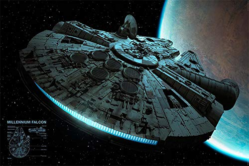 Close Up Star Wars Poster Millennium Falcon im Querformat 91,5X 61cm + Ü-Poster