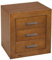 Dogar Moblit Mesita de Tres Cajones Realizado en Madera de Pino Maciza Color Cerezo Serie Kalpe Medidas (55x50x35) cm (AltoxAnchoxFondo) Robusta y Resistente
