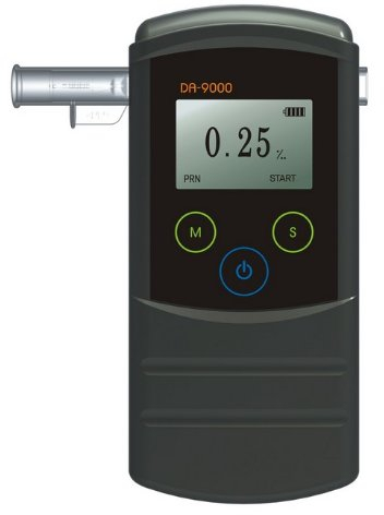 Profi-Alkoholtester Trendmedic Alcofind DA-9000 | Atem-Alkoholmessgerät mit Professional Fuel-Cell-Sensor bis 5.00‰ | POLIZEIGENAU bis 5.00‰ | 250 interne Messwert-Speicherplätze | mit PC-Auswertungs-Software + USB-Kabel
