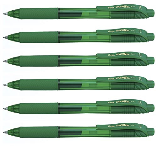 Pentel Tintenroller, Blau, 6, Gel Energel BL107, grün