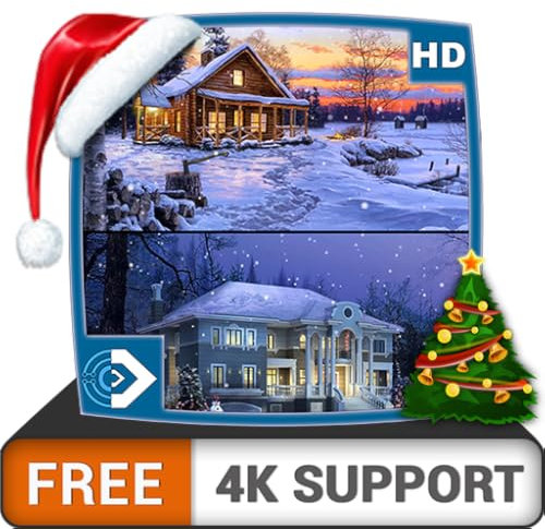 nevadas virtuales HD gratuitas: disfrute del hermoso paisaje en su TV HDR 4K, TV 8K y dispositivos de fuego como fondo de pantalla, decoración para las vacaciones de Navidad, tema de mediación y paz