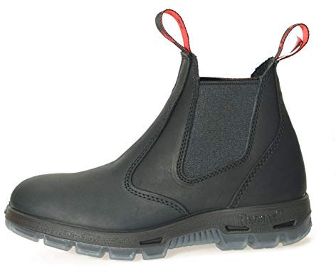 Redback USBBK Chelsea Boots Black with Steel Toe Cap from Australia (UK size 10)