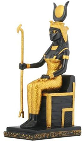 SUMMIT COLLECTION Isis Sammelfigur, Ägyptisch, Schwarz / Gold, Harz, Statue, Mythologie, Home Decoration