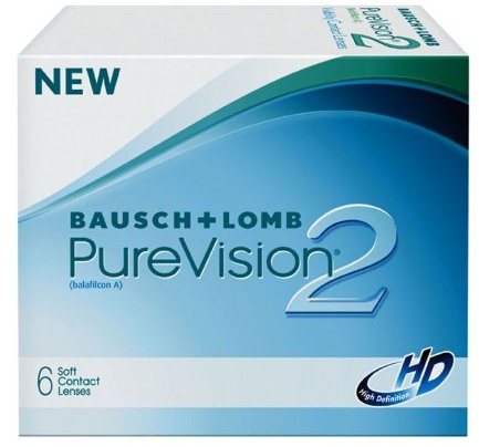 Bausch + Lomb PureVision 2 HD - Silikon-Hydrogel Monatslinsen, 14 mm, -9.50 D, 8.6 mm Basiskurve, Sphärisch, 6er Pack, 30-tägig