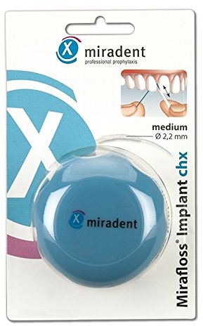 Mirafloss Implant CHX Floss 50 Fäden medium, 4er Pack (4x 50 Fäden)