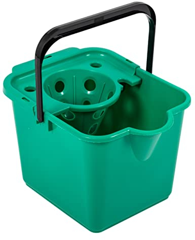ADDIS 510253 12 Litre Mop Pail and Wringer, Green, 27.5 x 35 x 24.5 cm