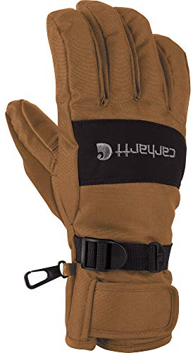 Carhartt W.B. Herren-Arbeitshandschuh, wasserdicht, Winddicht, isoliert, Braun/Schwarz, Größe M, Schwarz, Medium