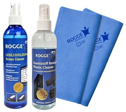ROGGE Reinigungsset ROGGE Duo-Clean + Kunststoff/Tastaturreinigung inkl. 2X ROGGE Prof. Microfsertücher