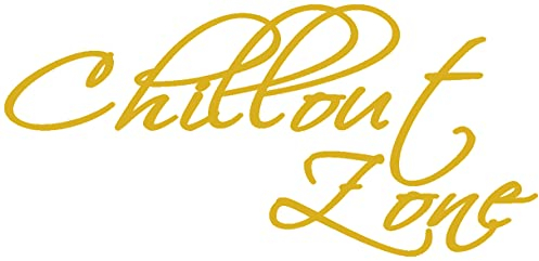 Samunshi® Wandtattoo 'Chillout Zone' geschwungen 30 x 14,2cm goldmetalleffekt
