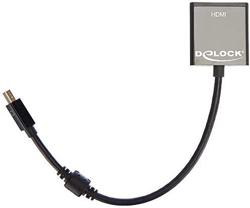 Delock Adapter mini Displayport 1.2 Stecker > HDMI Buchse 4K Aktiv schwarz