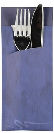 PAPSTAR 520 Bestecktaschen 20 x 8,5cm blau inkl. 1 Serviette (85246)